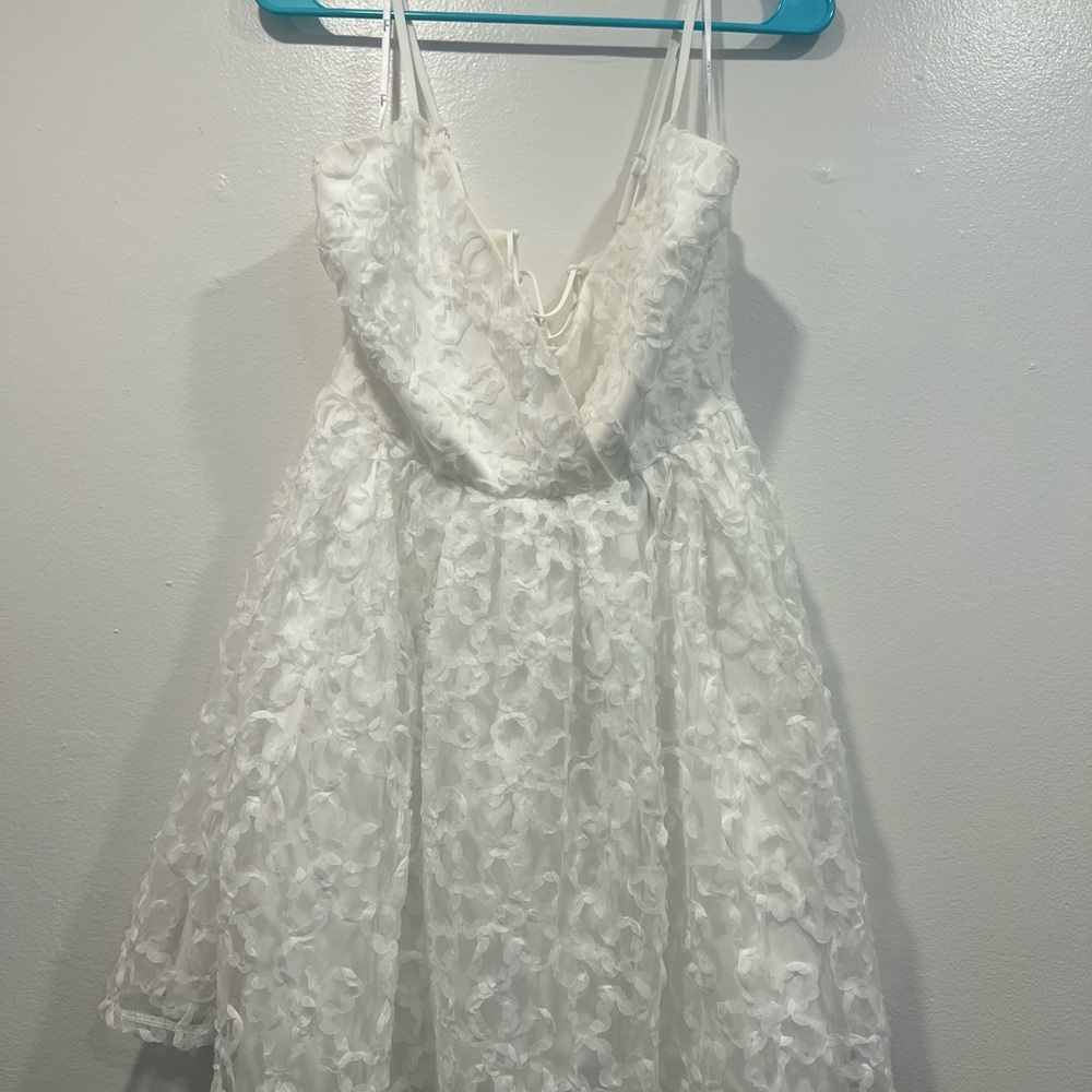 Lulu's White Lace Formal Dress